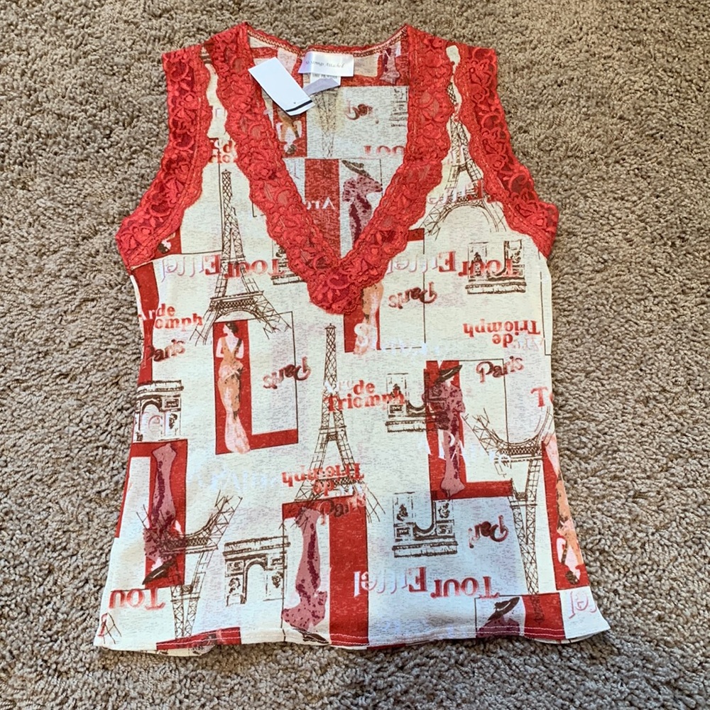 NWT Women’s Parisian Lace Sleeveless Shirt